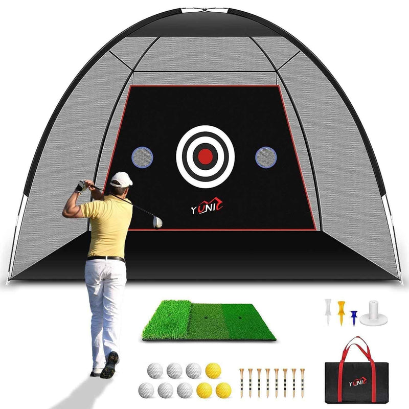 Golf Practice Net - Tent Style (10ft x 7ft) Golf Net by Yunic Golf