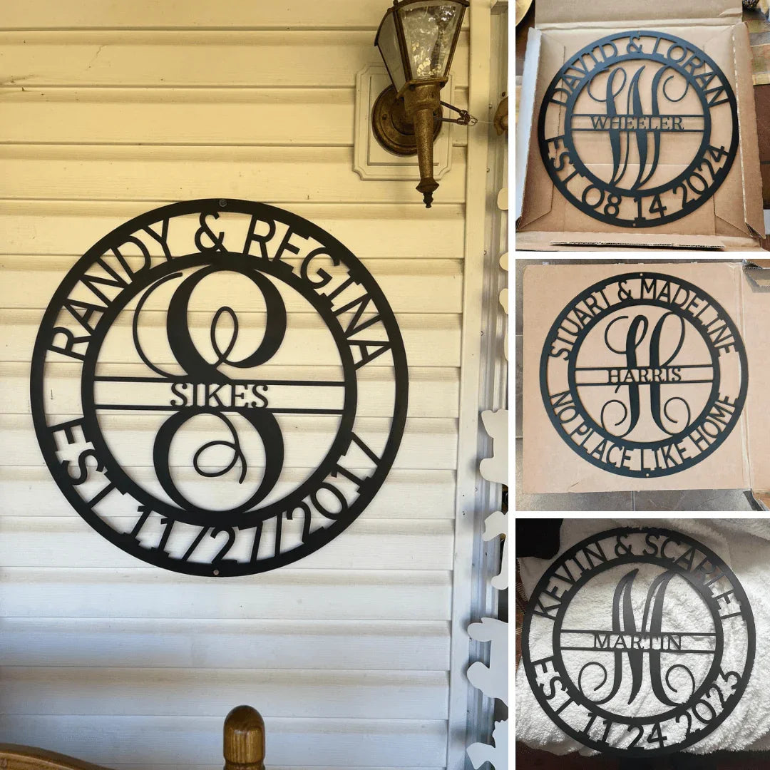 Elaborate Name Personalized Gifts - Custom Metal Sign, Split Letter - GiFTiFY