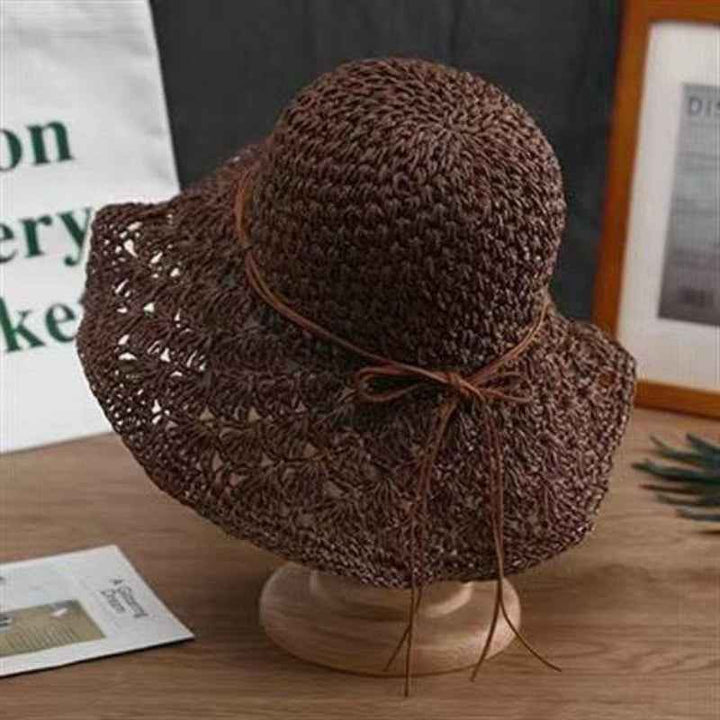 Fashionable Handmade Crochet Straw Hat