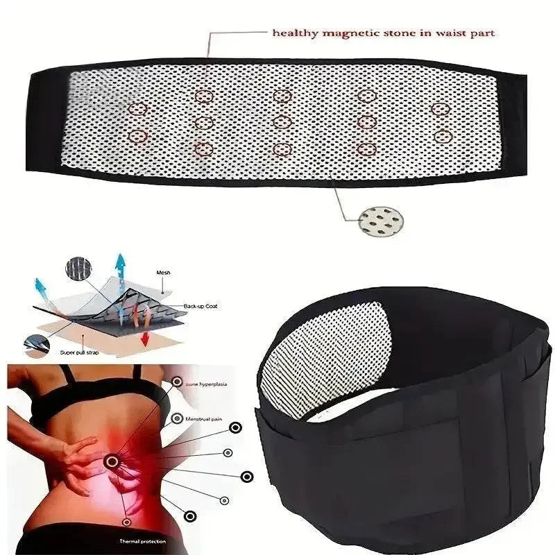 1pc Adjustable Self-heating Magnetic Therapy Back And Waist Support Belt, Waist Massage Belt Sports Support Belt, Body Care Belt - GiFTiFY