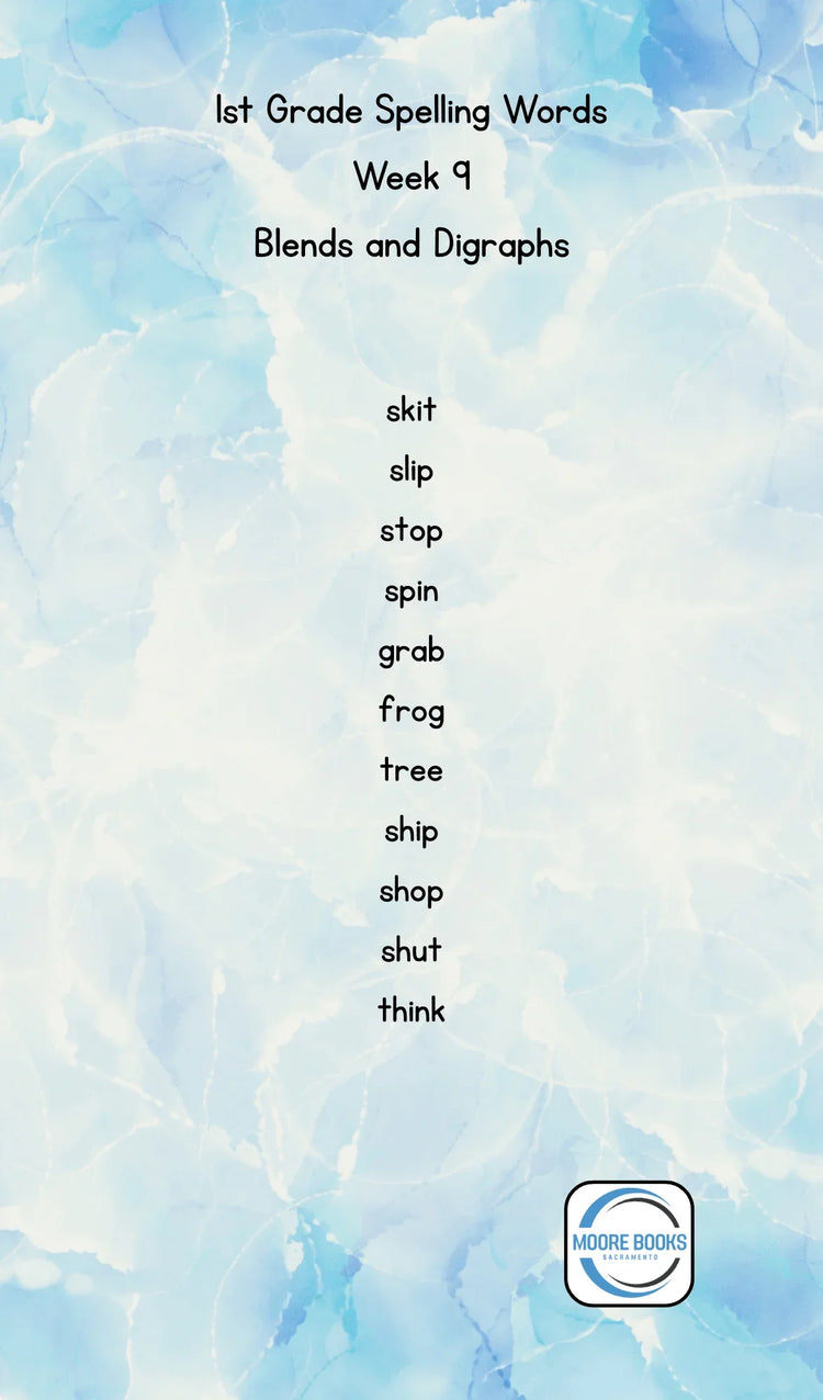 1st Grade Spelling Lists - Printable - 26 weeks - GiFTiFY