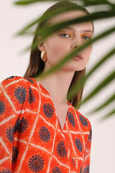 Sun Print Chiffon Dress - GiFTiFY