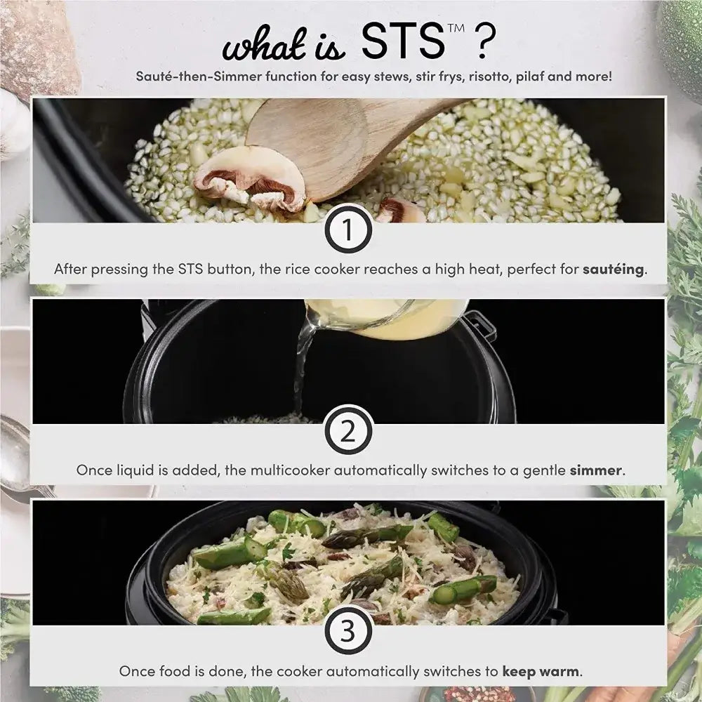 20-Cup (Cooked) / 5Qt. Digital Rice & Grain Multicooker Food Steamer Slow Grain Cooker Stainless Exterior/Nonstick Pot
