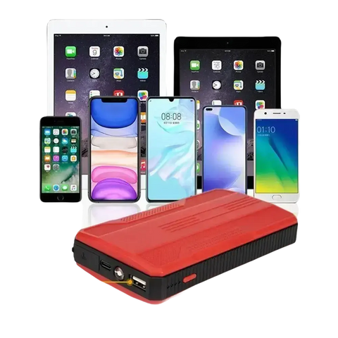 Red and black power bank.