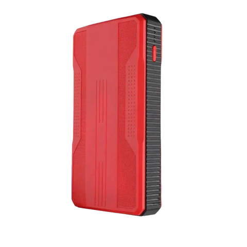 Red and black portable power bank.