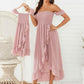 Summer Family Clothes Off Shoulder Short Sleeve Ruffle Dress - GiFTiFY