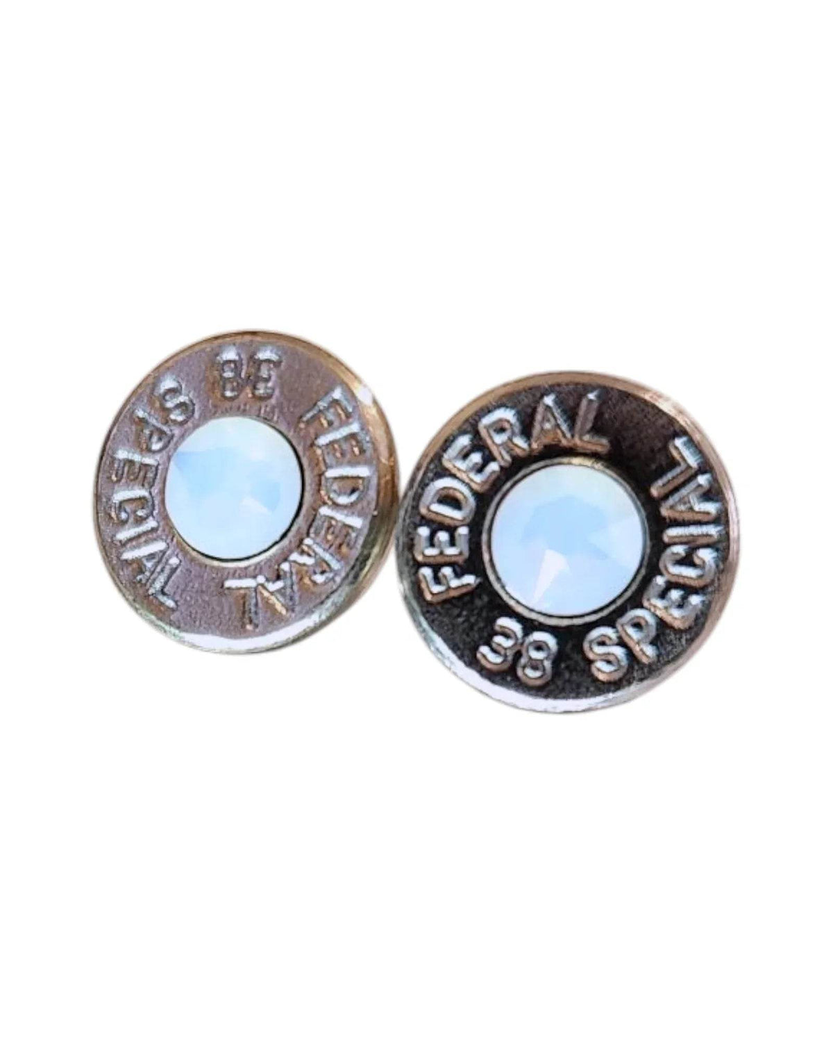 Head stamp Stud Earrings Earrings by Sarahs Jewelry Designs