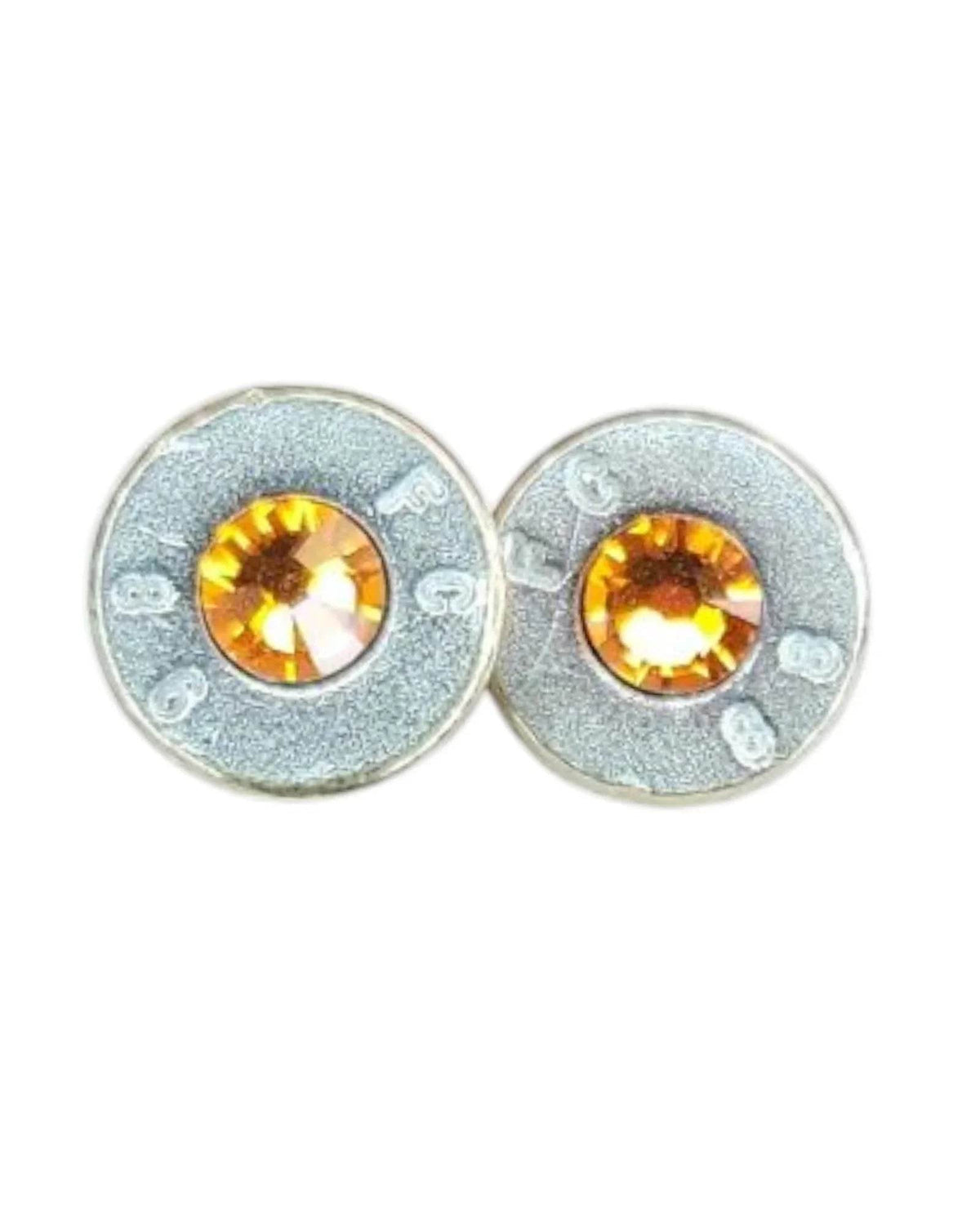 Head stamp Stud Earrings Earrings by Sarahs Jewelry Designs