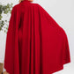 The Stella Cape Plus Size Midi Dress - Red