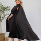 The Stella Cape Plus Size Midi Dress - Black