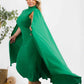 The Stella Cape Plus Size Midi Dress - Green