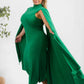 The Stella Cape Plus Size Midi Dress - Green