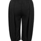 Plus Size Wide Leg Pleated Detail Cropped Pants