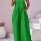 Plus Size Square Neck Wide Leg Overalls - GiFTiFY