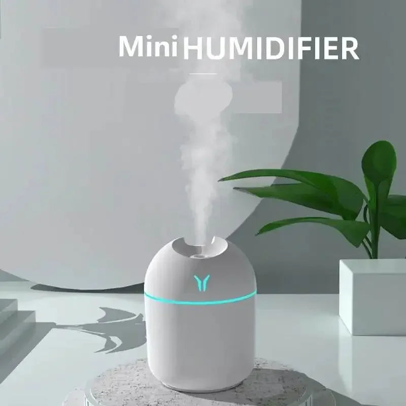 250ML USB Mini Air Humidifier Aroma Essential Oil Diffuser For Home Car Ultrasonic Mute Mist Maker Diffuser with LED Color Lamp - GiFTiFY