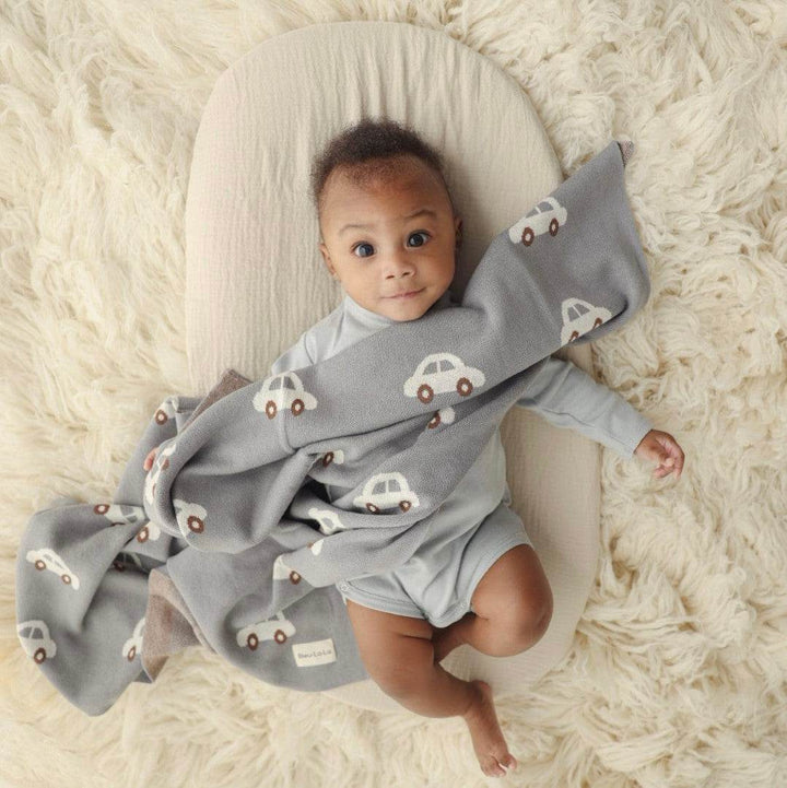 Whimsy Collection - Luxury 100% Cotton Knit Swaddle Baby Blanket - GiFTiFY
