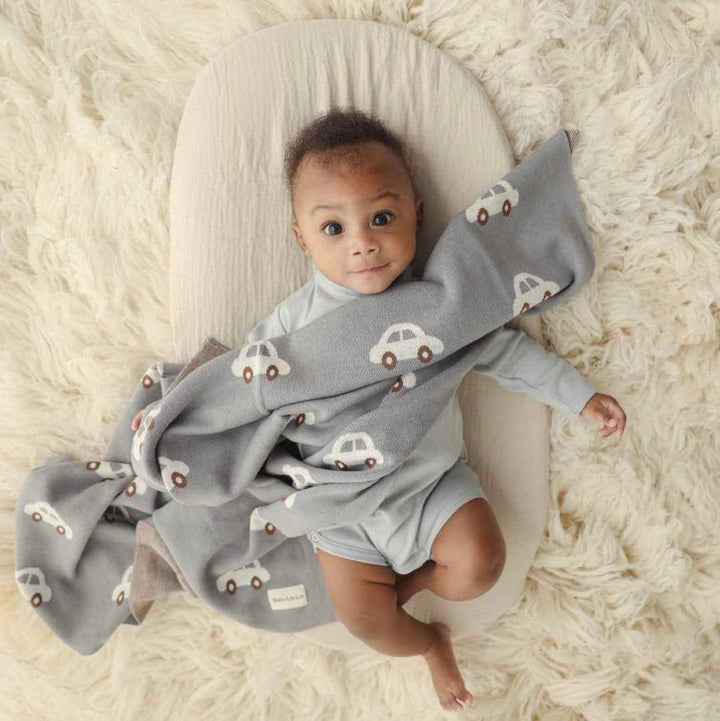 100% Cotton Luxury Knit Car Swaddle Blanket - GiFTiFY