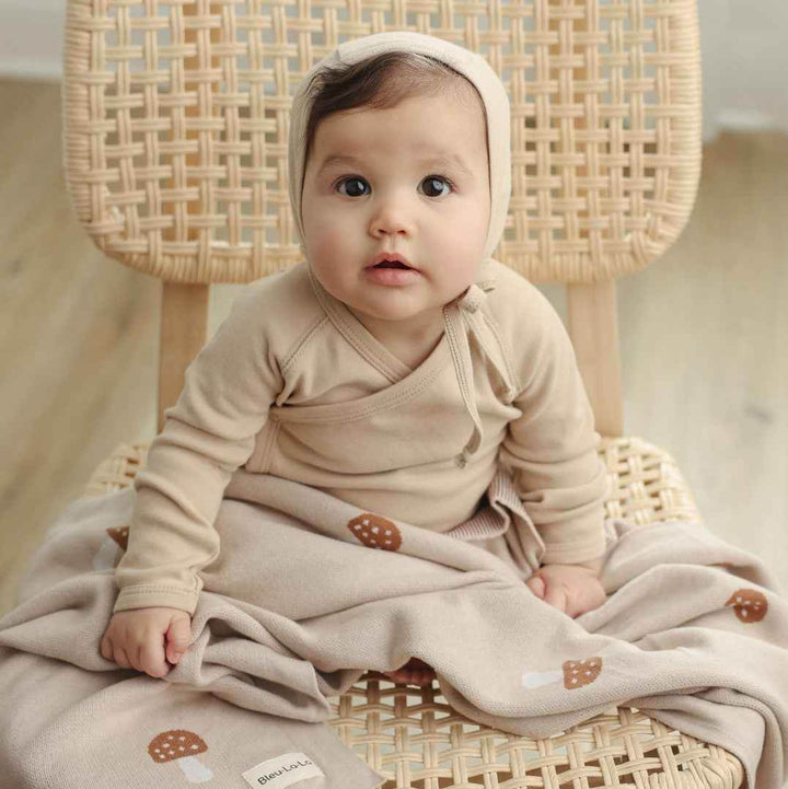 Luxury Knit Mushroom Swaddle Baby Blanket - GiFTiFY