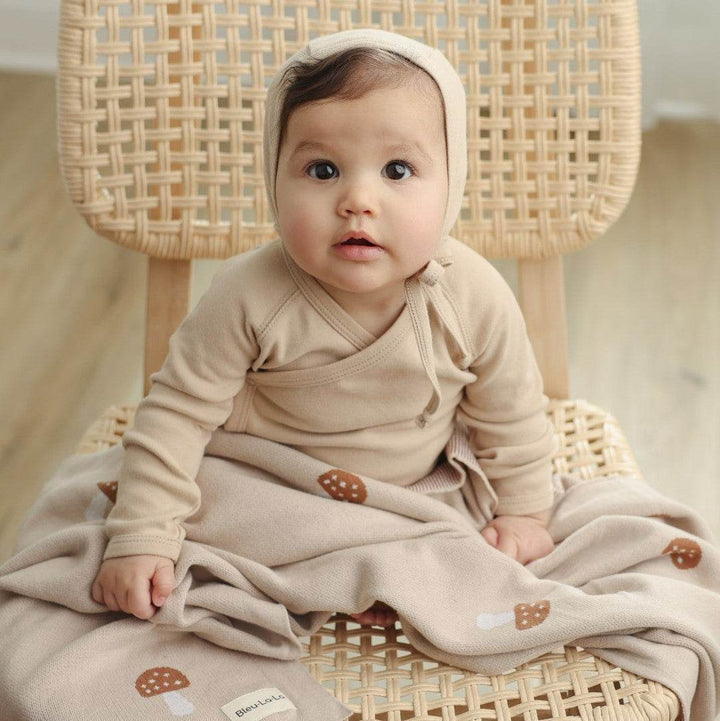 Whimsy Collection - Luxury 100% Cotton Knit Swaddle Baby Blanket - GiFTiFY
