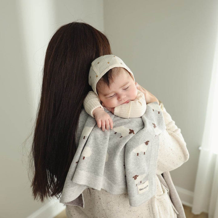 Whimsy Collection - Luxury 100% Cotton Knit Swaddle Baby Blanket - GiFTiFY