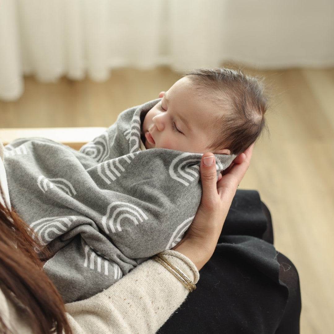Whimsy Collection - Luxury 100% Cotton Knit Swaddle Baby Blanket - GiFTiFY