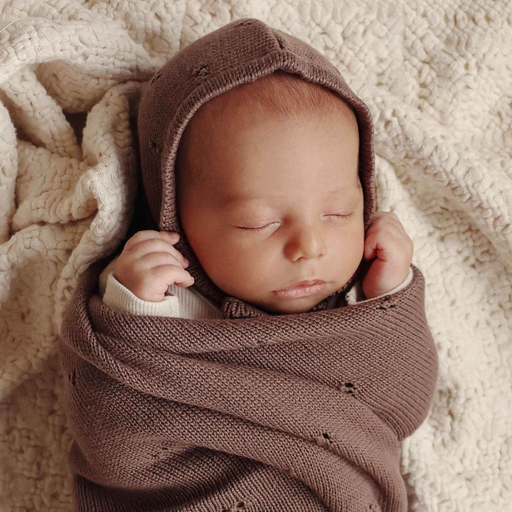 Organic Pointelle Luxury Knit Swaddle Blanket - GiFTiFY