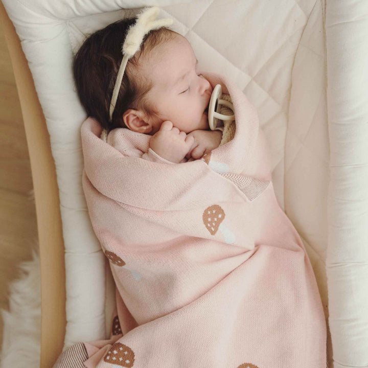 Luxury Knit Mushroom Swaddle Baby Blanket - GiFTiFY