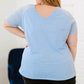 Plus Size V-Neck Raglan Sleeve Tee - GiFTiFY