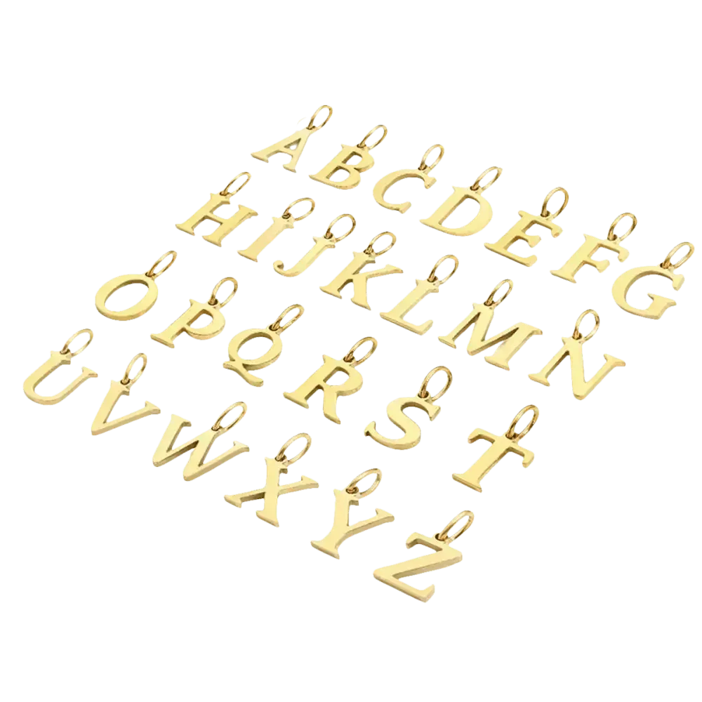 26-letter Hanging Stainless Steel Letter Necklace - GiFTiFY