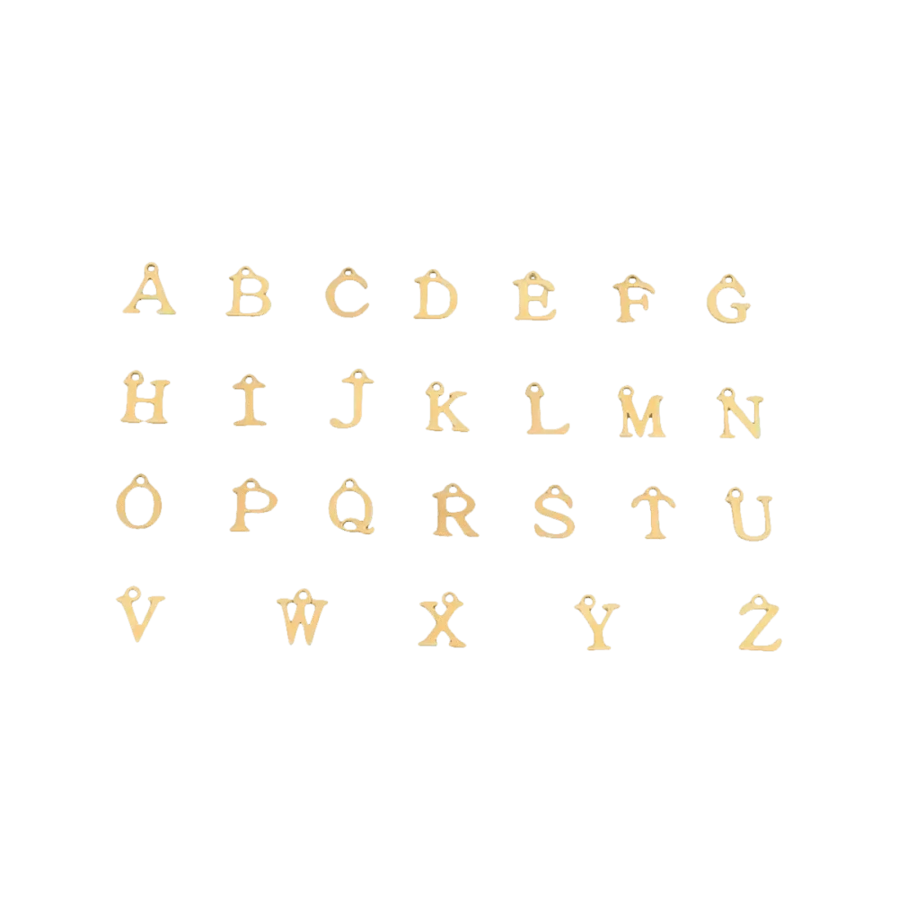 26-letter Hanging Stainless Steel Letter Necklace