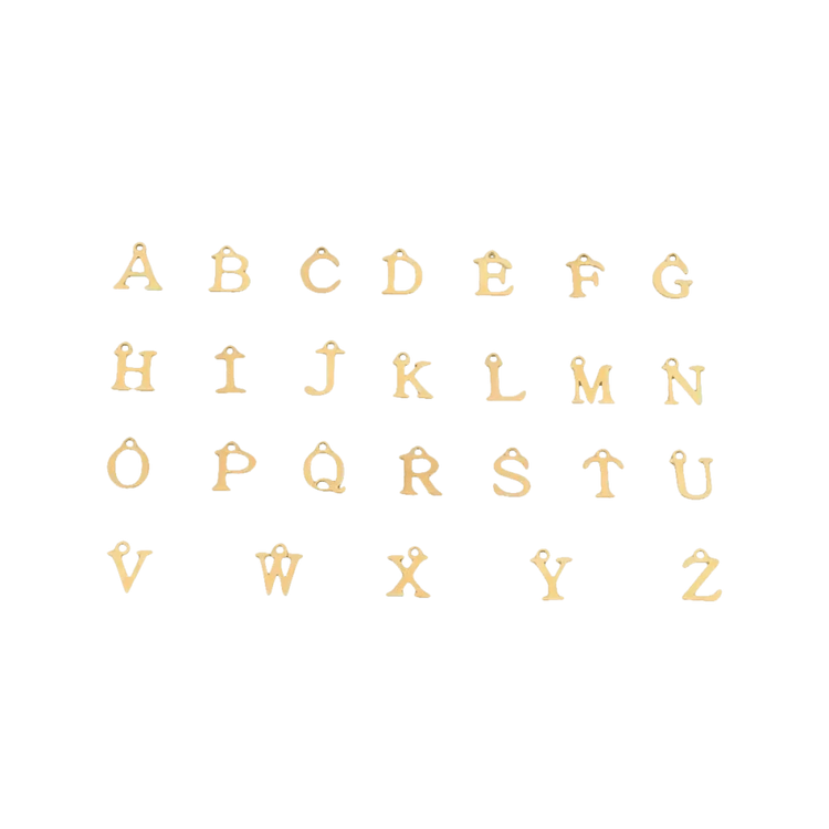 26-letter Hanging Stainless Steel Letter Necklace