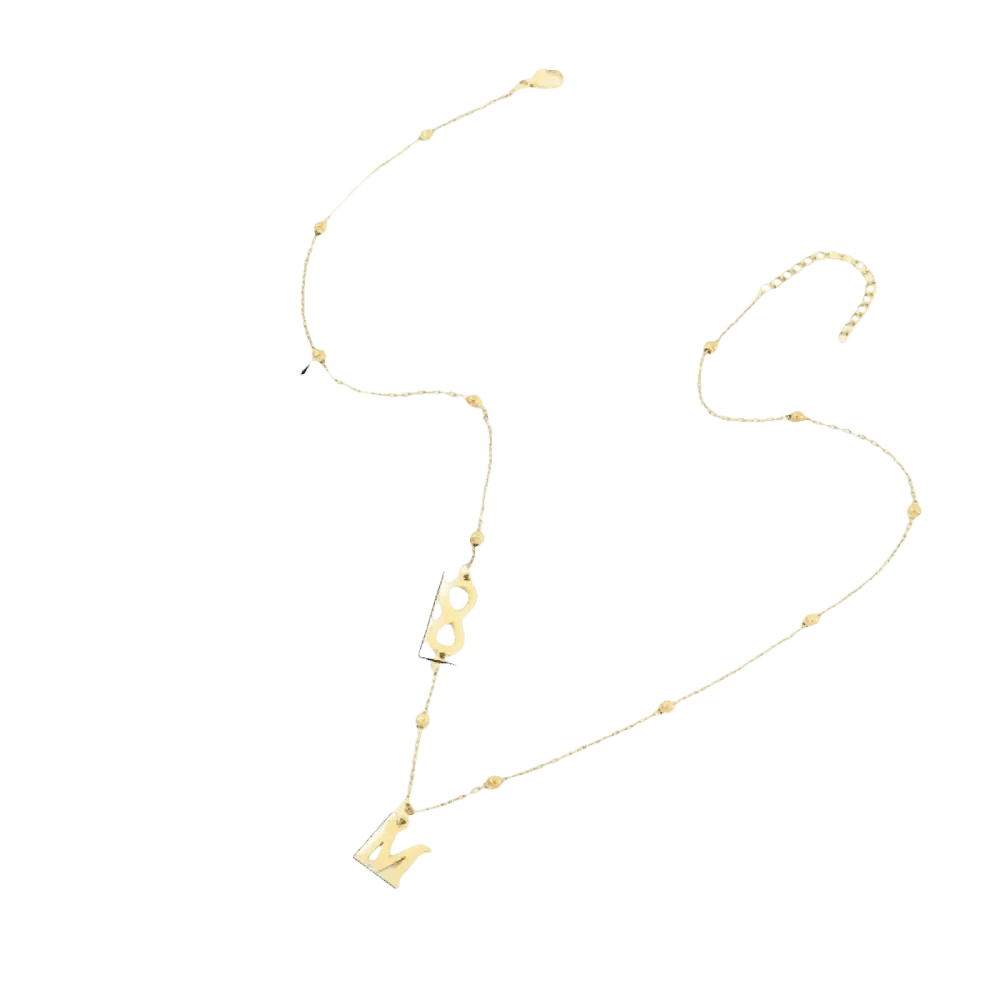 26-letter Hanging Stainless Steel Letter Necklace