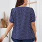 Honey Plus Size Polka Dot Square Neck Blouse - GiFTiFY