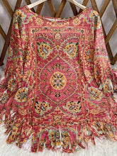 Plus Size Fringe Round Neck Cover Up - GiFTiFY