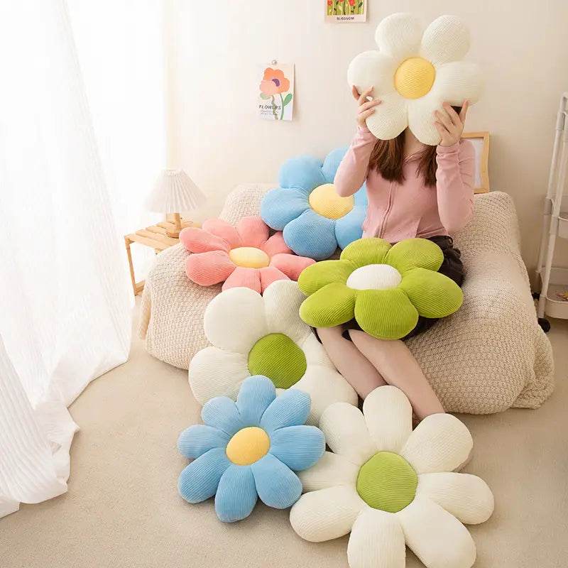 Sioloc Flower Pillow 19.6inch Flower Shaped Throw Pillow Cushion Flower Floor Pillow,Seating Cushion,Cute Room Decor &