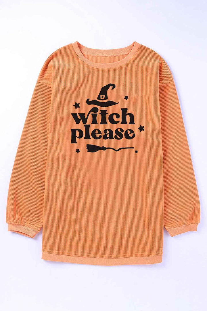 WITCH PLEASE Graphic Dropped Shoulder Sweatshirt - GiFTiFY