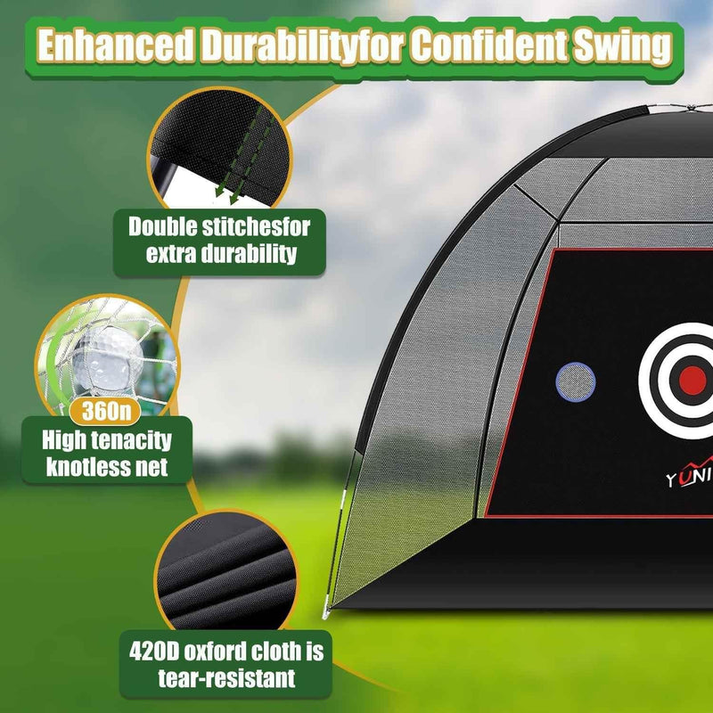 Golf Practice Net - Tent Style (10ft x 7ft) Golf Net by Yunic Golf