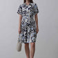 Rey Printed Dress — Multicolor Abstract