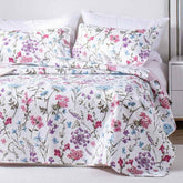 Kasentex Floral Quilt Set - Lightweight & Reversible - Cozy & Stylish Bedding - Machine Washable, Room Decor, Graduation Gifts - GiFTiFY