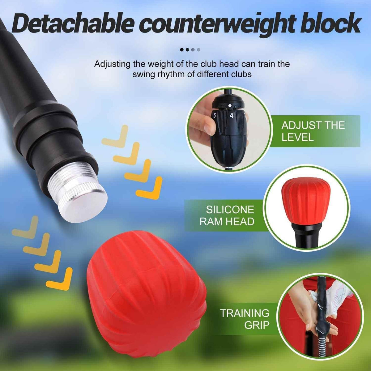 Golf Swing Trainer (Adjustable) Accessories by Yunic Golf
