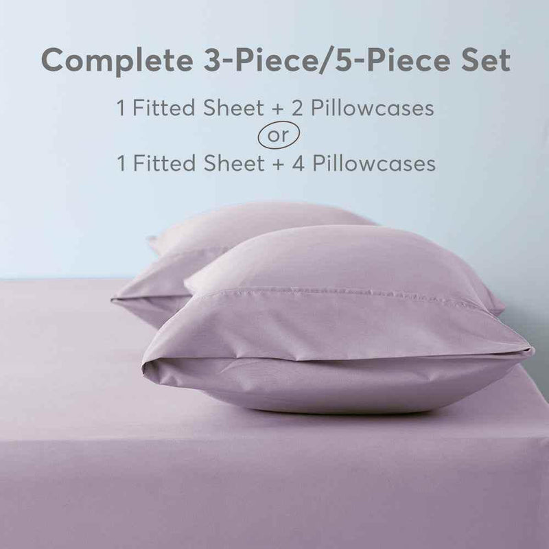Kasentex All Season Deep Pocket Fitted Sheet Set with Pillowcases, Room Decor, Graduation Gifts Sheet Set by Kasentex