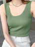Plus Size Ribbed Scoop Neck Tank - GiFTiFY