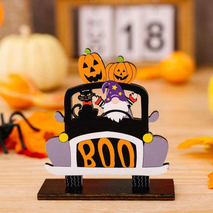 3-Piece Halloween Element Car-Shape Ornaments - GiFTiFY