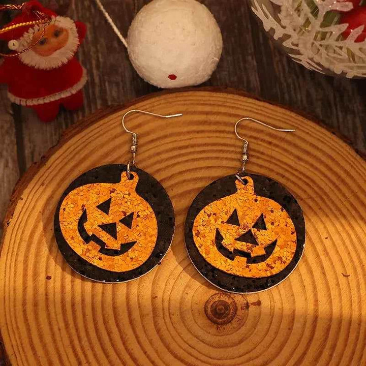 PU Leather Pumpkin Earrings - GiFTiFY