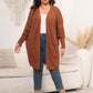 Plus Size Open Front Cardigan With Pockets - GiFTiFY