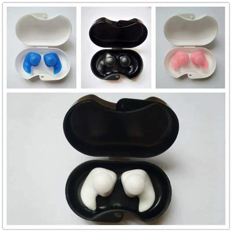 Blue Silicone Water Sports Earplugs Hypoallergenic