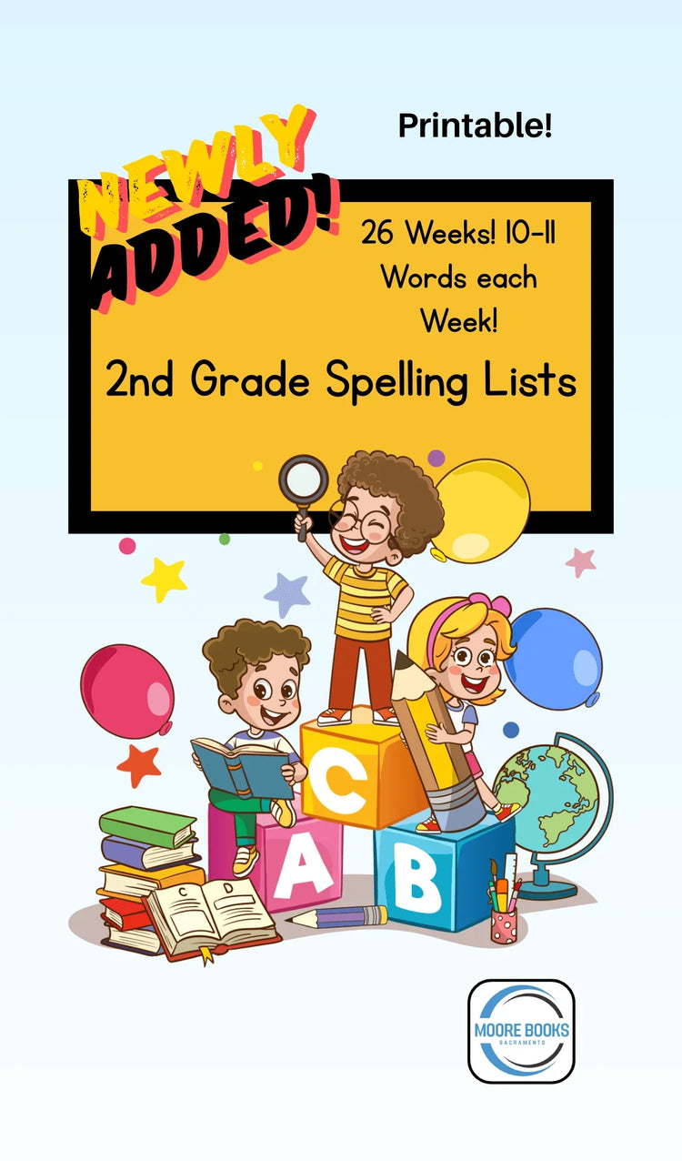 2nd Grade Spelling Lists - Printable! - GiFTiFY