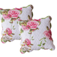 DaDa Bedding Set of 2 Romantic Roses Spring Floral Pink Throw Pillow Covers, 18" (JHW879) DaDalogy Bedding Collection
