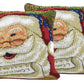 DaDa Bedding Naughty or Nice Santa Claus Christmas Woven Tapestry Throw Pillow Cover - 16" x 16"