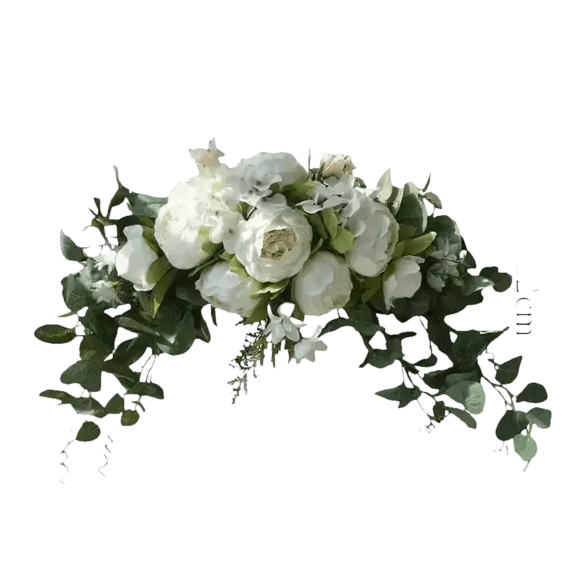 30-inch Artificial Peony Eucalyptus Swag Flowers by DIY Home Decoration Store